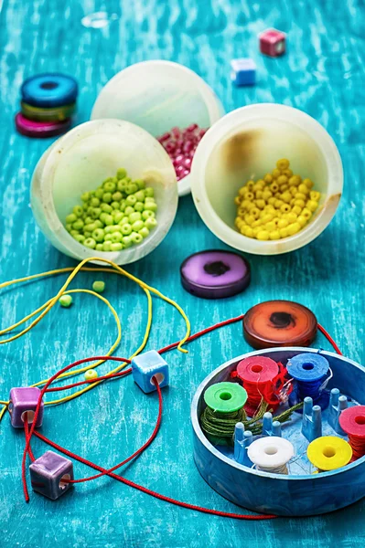 Crafts with beads — Stock Photo, Image