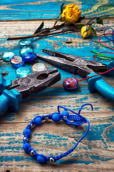 Crafts with beads — Stock Photo, Image