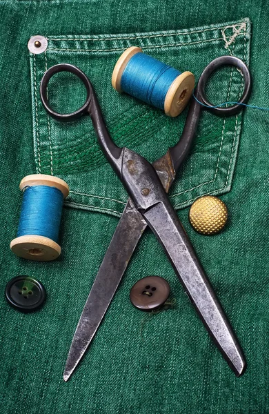 Working dressmaker accessories — Stock Photo, Image