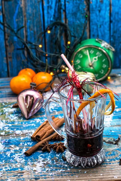 Traditionele winter cocktail glühwein — Stockfoto