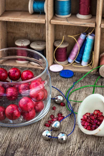 Conjunto para la costura con cuentas — Foto de Stock