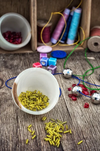 Conjunto para la costura con cuentas —  Fotos de Stock