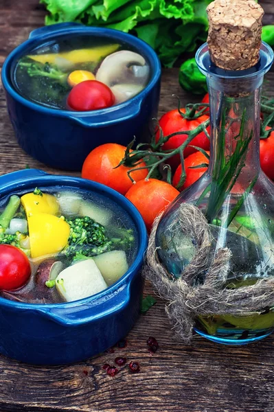 Soupe d'été aux légumes frais — Photo