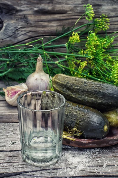 Gepekelde komkommers — Stockfoto