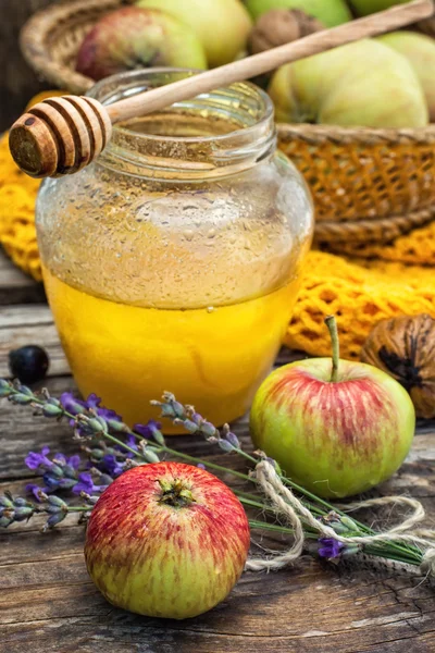 Apple і меду — стокове фото