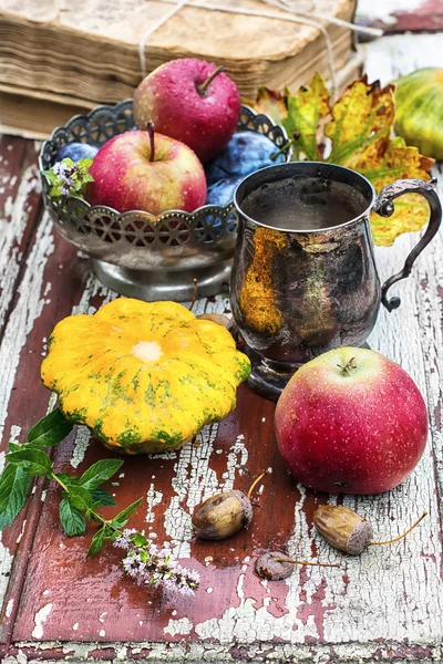 Taza de té en el estilo de otoño — Foto de Stock