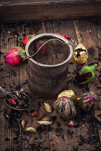 Una variedad de tipos de té — Foto de Stock