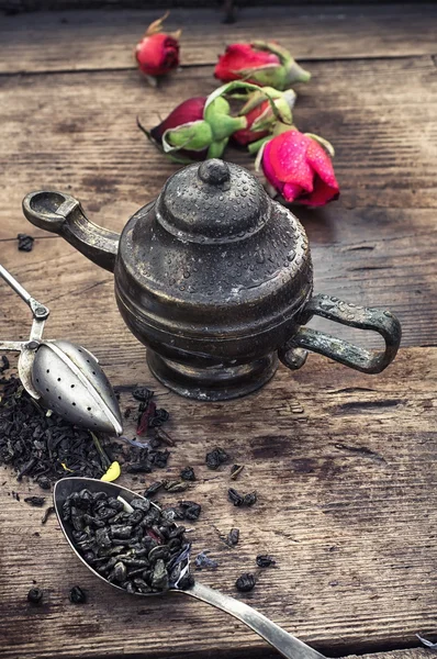 Sorten von trockenem Tee — Stockfoto