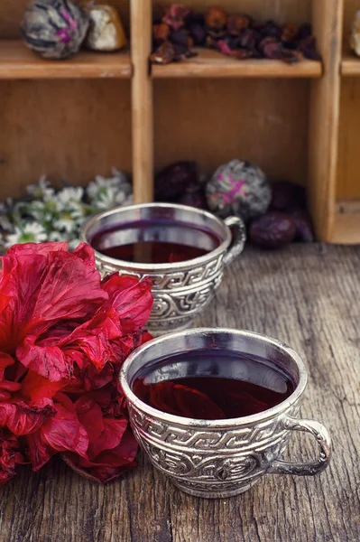 Tea from Sudanese rose — Stock Photo, Image