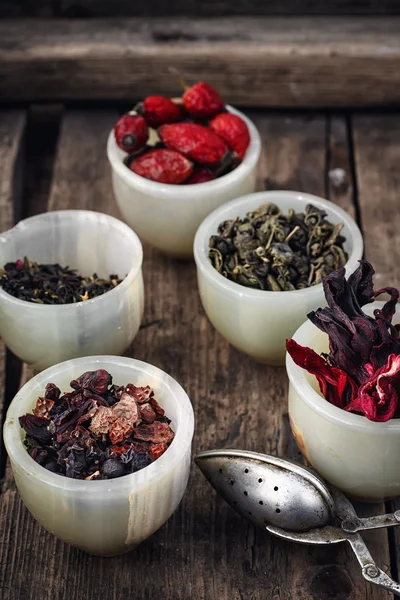 Variedades de chá — Fotografia de Stock
