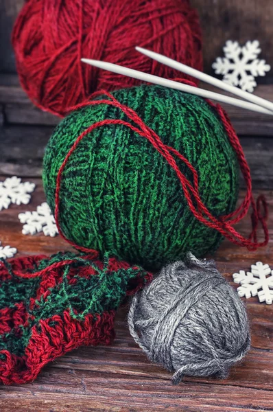 Balls wool for knitting — Stock Photo, Image