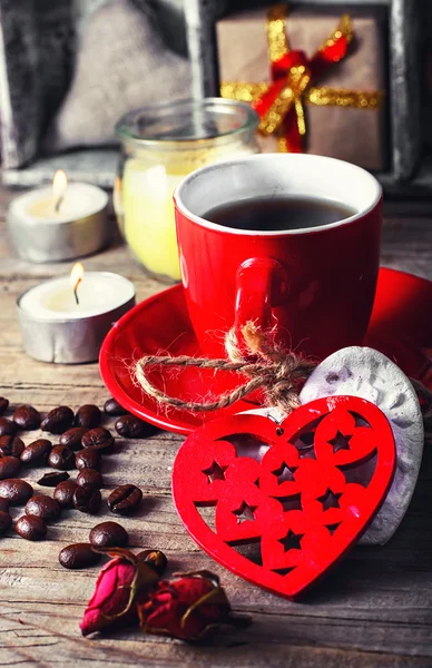 Kaffe för alla hjärtans dag — Stockfoto