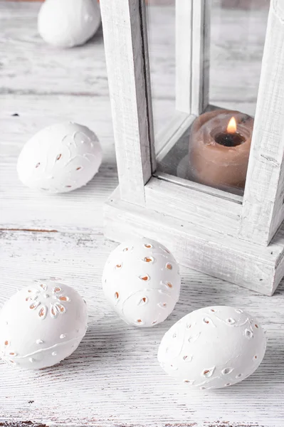 Wystrój wnętrz rzeźbione jaj — Zdjęcie stockowe