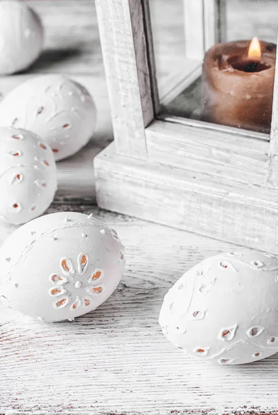 Wystrój wnętrz rzeźbione jaj — Zdjęcie stockowe