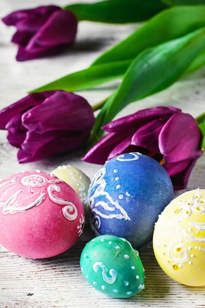 Composición de Pascua con flores — Foto de Stock