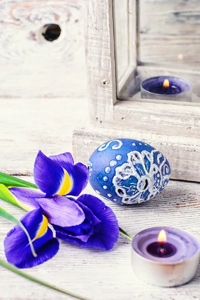 Ostern Komposition mit Blumen — Stockfoto