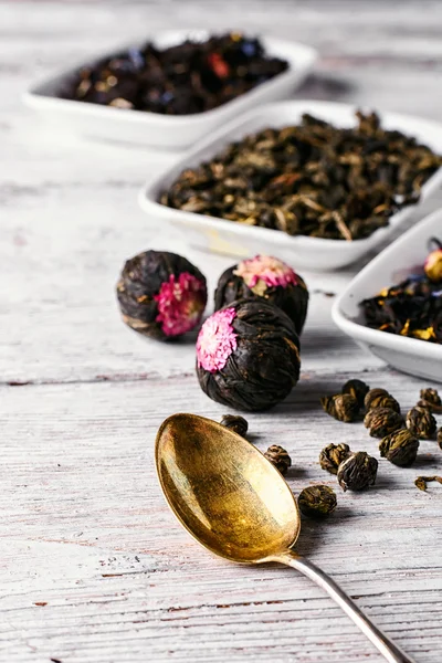 Flavored blooming tea — Stock Photo, Image