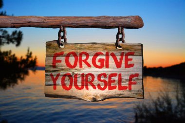 Forgive yourself sign clipart