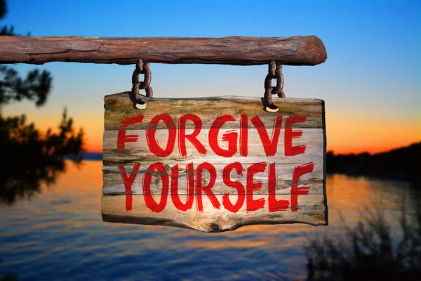 Vergeven jezelf teken — Stockfoto