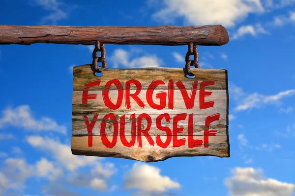 Συγχωρέστε τον εαυτό σας σημάδι — Φωτογραφία Αρχείου
