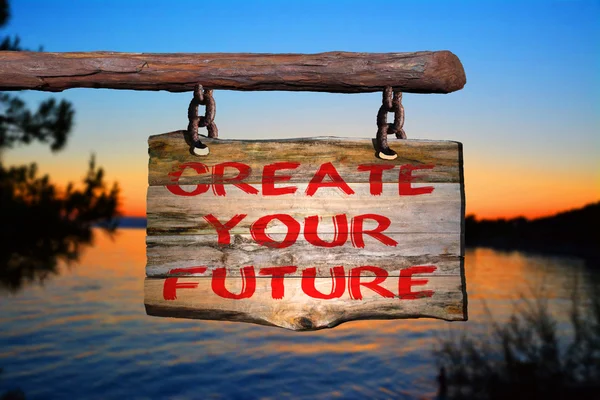 Hozzon létre a jövőbeli motivációs mondatot jele — Stock Fotó