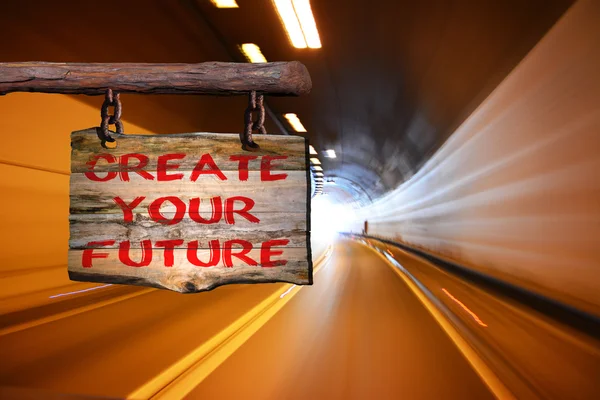 Crea tu futuro signo de frase motivacional —  Fotos de Stock