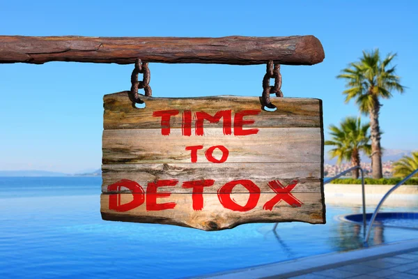 Time to detox motivational phrase sign — Stock Photo, Image