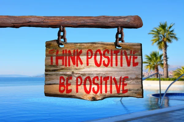 Positives Zeichen denken — Stockfoto