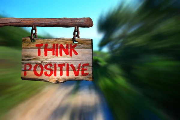 Positives Zeichen denken — Stockfoto