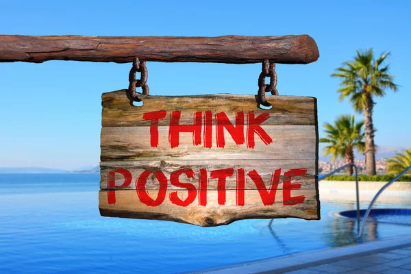 Pense sinal positivo — Fotografia de Stock
