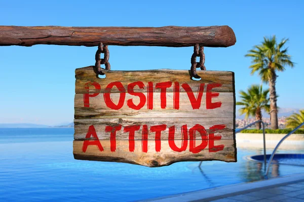 Positive Einstellung motivierendes Phrasenzeichen — Stockfoto