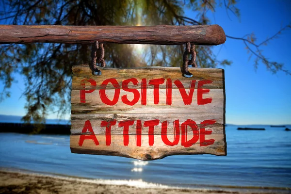 Atteggiamento positivo segno di frase motivazionale — Foto Stock