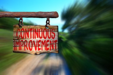 Sürekli iyileştirme motivasyonel ifade işareti