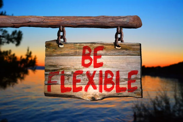 Soyez flexible signe de motivation phrase — Photo