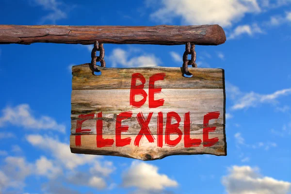 Soyez flexible signe de motivation phrase — Photo