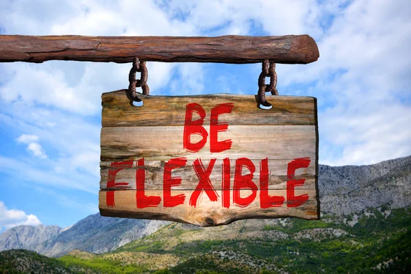 Soyez flexible signe de motivation phrase — Photo