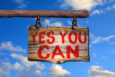 Motivasyonel ifade işareti Evet yapabilirsin