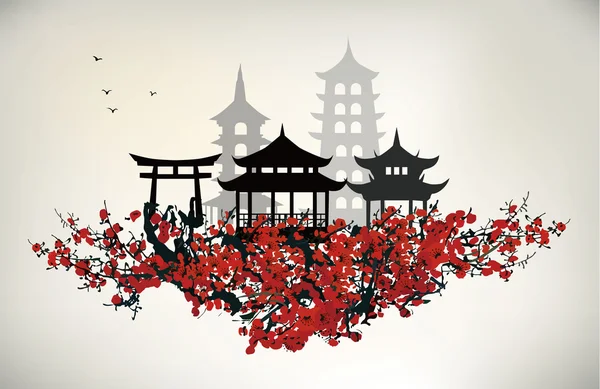 China ciudad — Vector de stock