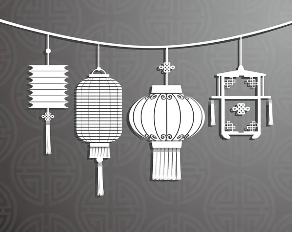 โคมไฟจีน — ภาพเวกเตอร์สต็อก
