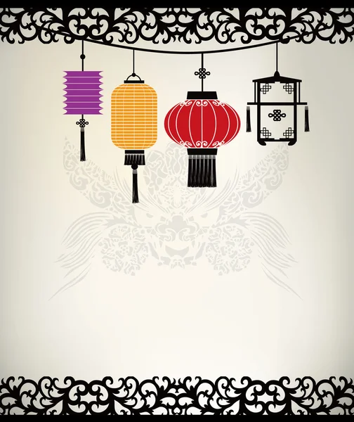Kinesiska lantern — Stock vektor