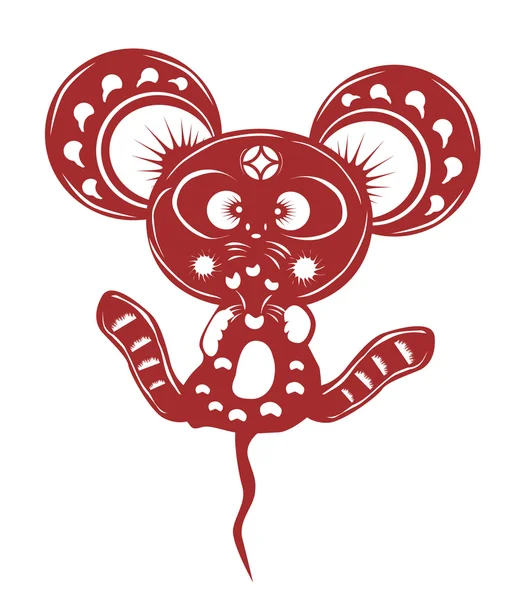 Cartoon mouse paper cut — Wektor stockowy