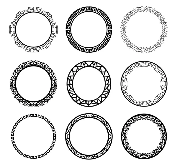 Set cornice cerchio vettoriale — Vettoriale Stock