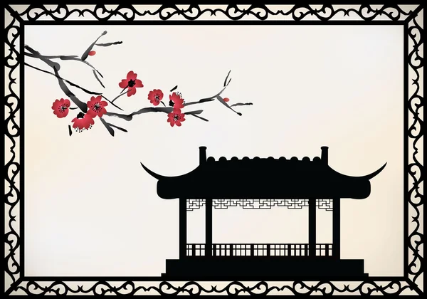 Векторная китайская тема — стоковый вектор