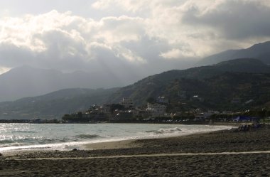 Plakias geç akşam güneşin