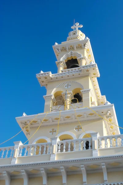 Palaiochora 在克里特岛上的希腊教堂塔 — 图库照片