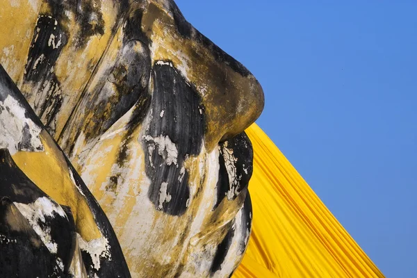 Close-up angle of the side buddha's face — Stock Photo, Image