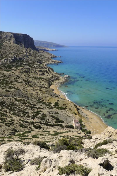 Spiaggia Rossa vicino a Matala — Foto Stock