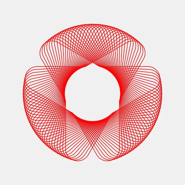 Rode Abstract Fractal vorm — Stockvector