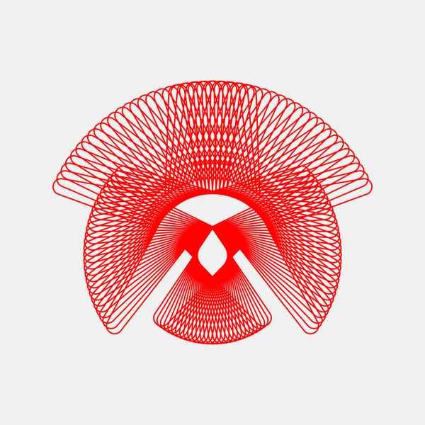 Red Abstract Fractal Shape — Stock Vector