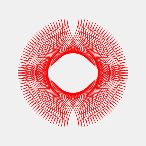 Красная абстрактная фрактальная форма — стоковый вектор